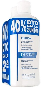 Шампунь для волосся проти лупи Ducray Elution Shampoo 2 x 400 мл (3282779366861)