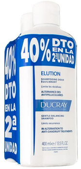 Szampon dla włosów przeciwłupieżow Ducray Elution Shampoo 2 x 400 ml (3282779366861)