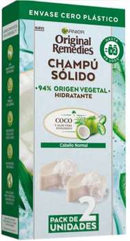 Szampon do oczyszczania włosów Garnier Original Remedies Champoo Solido Cabello Normal 2 x 60 g (8445098100287)