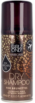 Szampon dla objętości włosów Girlz Only Dry Shampoo For Brunettes With Argan Oil 100 ml (5021320119239)