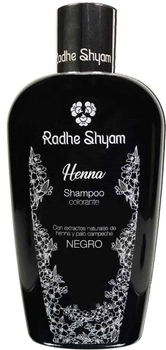 Szampon na połysk włosów Radhe Shampoo Henna Negro Colorante 250 ml (8423645340140)