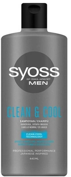 Шампунь для живлення волосся Syoss Men Champo Clean & Cool 440 мл (5201143747806)