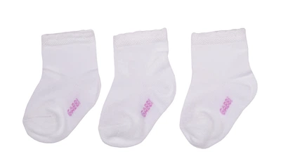 Носки детские комплект демисезонные однотонные для девочки Gabbi SМ-560 6 пар Белые размер 8-10 (90560)