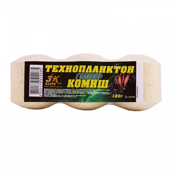 Привада 3K_Baits Технопланктон ГЕЙЗЕР 180г Камиш,06706