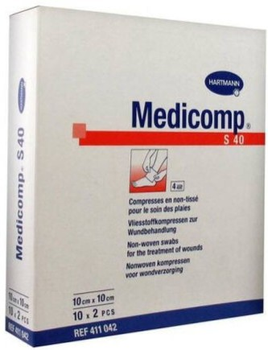 Opatrunek Hartmann Medicomp Sterile Gauze 10 x 10 cm 10x2 szt (4052199208558)