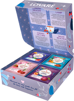 Новорічна колекція чаю Lovare Winter tea Assorted 4 види по 8 шт (4823115403254)