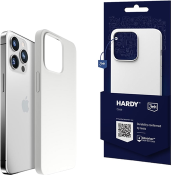 Etui plecki 3MK Hardy Case z MagSafe do Apple iPhone 15 Pro Max Silver-white (5903108527439)