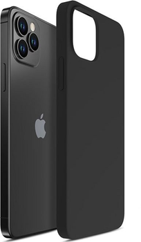 Etui plecki 3MK Silicone Case do Apple iPhone 12 Pro Max Black (5903108499026)