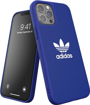 Etui plecki Adidas Moulded Case Canvas do Apple iPhone 12/12 Pro Blue (8718846083942)