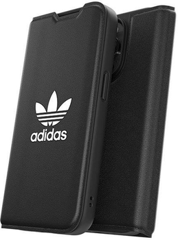 Etui z klapką Adidas OR Booklet Case Basic do Apple iPhone 14 Pro White-black (8718846100076)