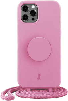 Etui plecki Just Elegance PopGrip do Apple iPhone 12/12 Pro Pink (4062519301586)