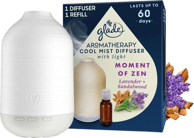 Dyfuzor zapachowy Glade Aromatherapy Cool Mist Diffuser + Refill Moment of Zen 17.4 ml (5000204220049)