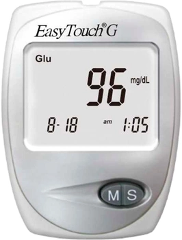 Глюкометр EasyTouch G (ЕТ-101) + 2 упаковки Тестові смужки для глюкометра EasyTouch 50 шт (4767)