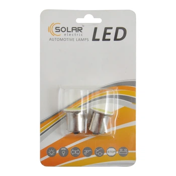 Автолампи світлодіодні Solar LED 12V G18.5 1COB 96LM white 2шт LC332_B2