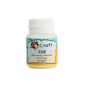 Лак акриловый глянцевый для картин Art Craft прозрачный 20 мл