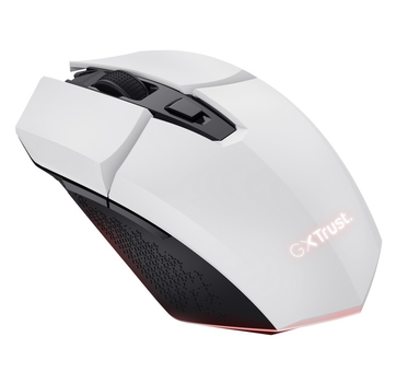 Мышь беспроводная Trust GXT 110 FELOX, White, USB 2.4GHz, оптическая (сенсор PAW3212), 800 - 4800 dpi, 6 кнопок, аккумулятор (25069)