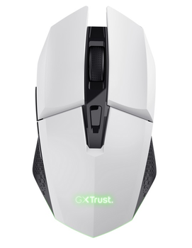 Мышь беспроводная Trust GXT 110 FELOX, White, USB 2.4GHz, оптическая (сенсор PAW3212), 800 - 4800 dpi, 6 кнопок, аккумулятор (25069)