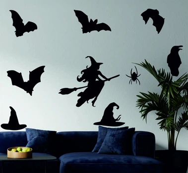 Настінний декор панно "Набір панно "Halloween" (№ 50) (9 штук) Чорний 66*81 см. 000-490-1