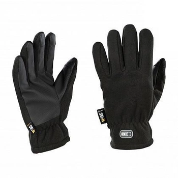 Флисовые тактические перчатки c утеплителем M-Tac Fleece Thinsulate Black Размер M (20-23 см) (Touch Screen сенсорные)