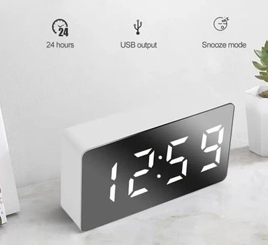 Цифровые часы електронные настольные измеритель температуры LED дисплей(681477605528)