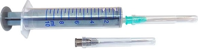 Шприц инъекционный двухкомпонентный одноразовый стерильный Arterium 10 мл с 2 иглами 22G x 1 1/2 0.7 мм x 38 мм и 21G x 1 1/2 0.8 мм x 38 мм 100 шт (FG-AR-MP-00040)