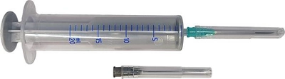 Шприц ін’єкційний двокомпонентний одноразовий стерильний Arterium 20 мл з 2 голками 22G x 1 1/2 0.7 мм x 38 мм та 21G x 1 1/2 0.8 мм x 38 мм 50 шт (FG-AR-MP-00041)