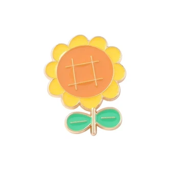 Брошка-значок жіноча BROCHE біжутерія Квіти Соняшник жовтий BRGV113829