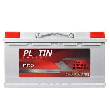 Автомобильный аккумулятор PLATIN Pro 100Ah 870A R+ (правый +)