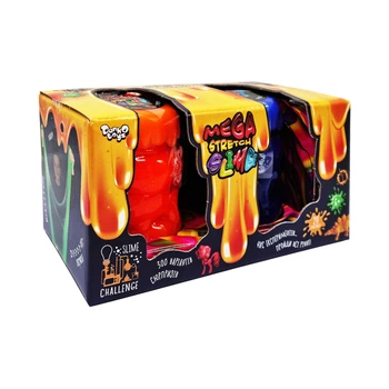 Вязкая масса "Mega Stretch Slime" Danko Toys SLM-11-01U 2 банки Вид 3