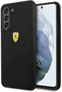 Etui plecki Ferrari Silicone do Samsung Galaxy S21 FE Black (3666339045401)