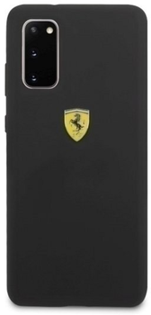 Панель Ferrari Silicone для Samsung Galaxy S20 Чорний (3700740473351)