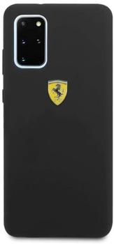 Панель Ferrari Silicone для Samsung Galaxy S20 Plus Чорний (3700740473368)
