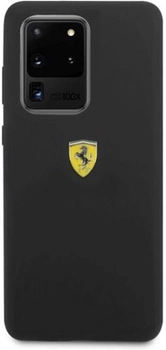 Etui plecki Ferrari Silicone do Samsung Galaxy S20 Ultra Black (3700740473375)