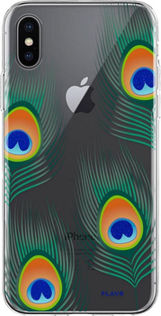 Etui plecki Flavr Peacock do Apple iPhone X Clear (4029948071107)