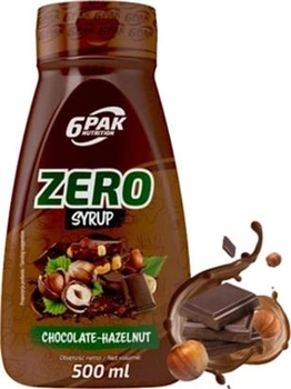 Substytut żywności 6PAK Nutrition Syrup Zero 500 ml Czekolada-Orzech Laskowy (5902811812979)
