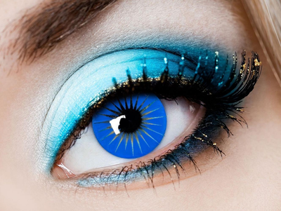 Кольорові лінзи контактні ELITE Lens Blue Angel 14.5 мм 2 шт блакитні (N0137)