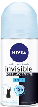 Кульковий дезодорант Nivea For Black And White Roll On Fresh 50 мл (4005900388599)