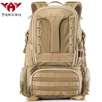 Рюкзак тактичний військовий з кишенею для шолома YAKEDA 55L Койот KYF050CB