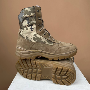 Тактичні жіночі черевики Kindzer шкіряні натуральне хутро 37 койот