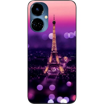 Силиконовый чехол SMTT для Tecno Camon 19 (CI6n) / 19 Pro (CI8n) с картинкой Париж ночью
