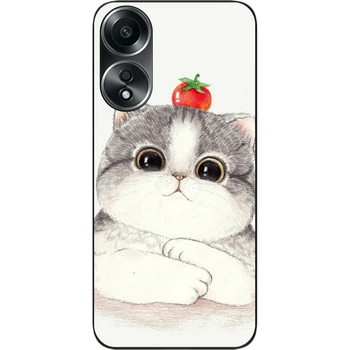 Силиконовый чехол SMTT для Oppo A58 4G с картинкой Котенок
