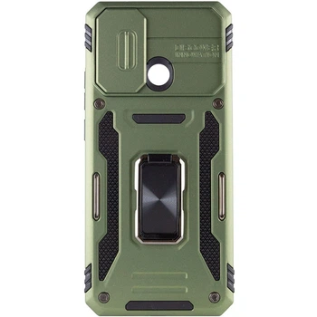 Чохол зі шторкою для камери Camshield Army Ring для Xiaomi Redmi 9C та Xiaomi Redmi 10A, ударостійкий кейс з кільцем-тримачем та функцією підставки Army Green