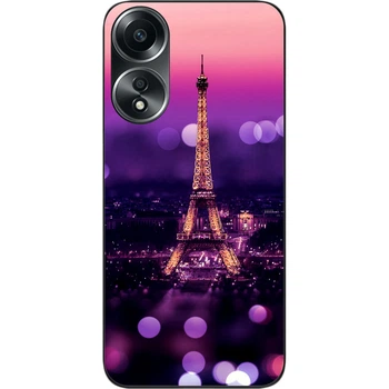 Силиконовый чехол SMTT для Oppo A58 4G с картинкой Париж ночью