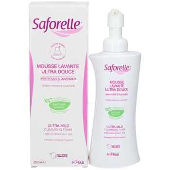Oczysczająca pianka do higieny intymnej Saforelle Ultra Gentle 250 ml (3401344235597)