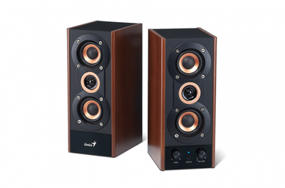 Колонки 2.0 Genius sp-hf800a ii Wood, 2х10Вт, 80-20000Hz, мдф, mini-jack 3.5, управление спереди