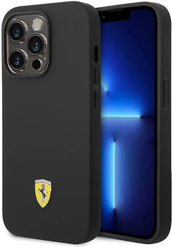 Etui plecki Ferrari Metal Logo do Apple iPhone 14 Pro Max Black (3666339063238)