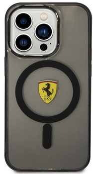 Etui plecki Ferrari Translucent Magsafe do Apple iPhone 14 Pro Black (3666339121075)