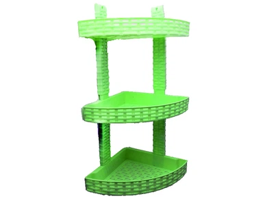 Полка 3-ярусная угловая R-plastic Ротанг Белый 0012104