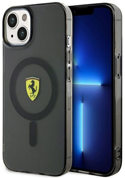 Etui plecki Ferrari Translucent Magsafe do Apple iPhone 14 Black (3666339121051)
