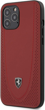 Etui plecki Ferrari Off Track Perforated do Apple iPhone 12/12 Pro Red (3700740479278)